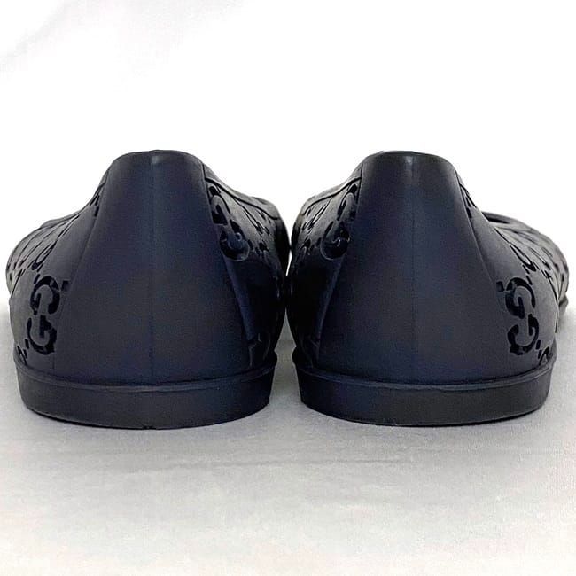 Gucci Flat Shoes Navy Cima Excellent Condition 24.0cm (9.45in) Rubber Preowned