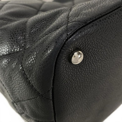 Chanel Tote Bag Matelasse Black Silver Hardware / Chain Shoulder