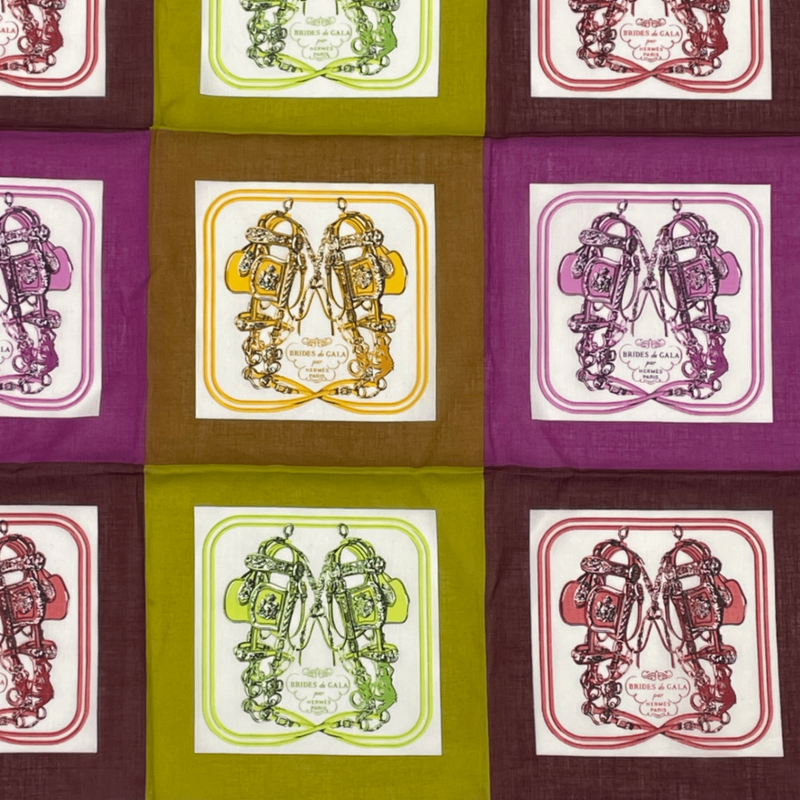 Hermes Scarf Brides De GALA Ceremonial Maitre D'or Multicolor