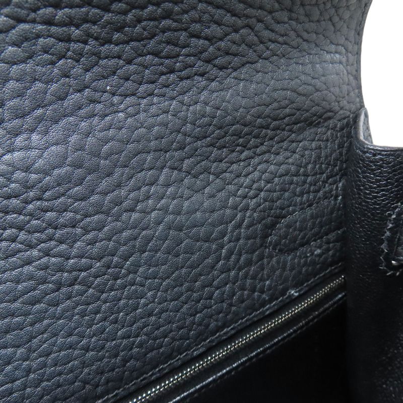 Hermes Kelly 32 Outer Stitch Silver Hardware Handbag Fjord Women