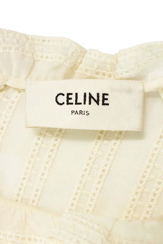 Celine 25SS Rb00i0661 Cropped Blouse Women 36