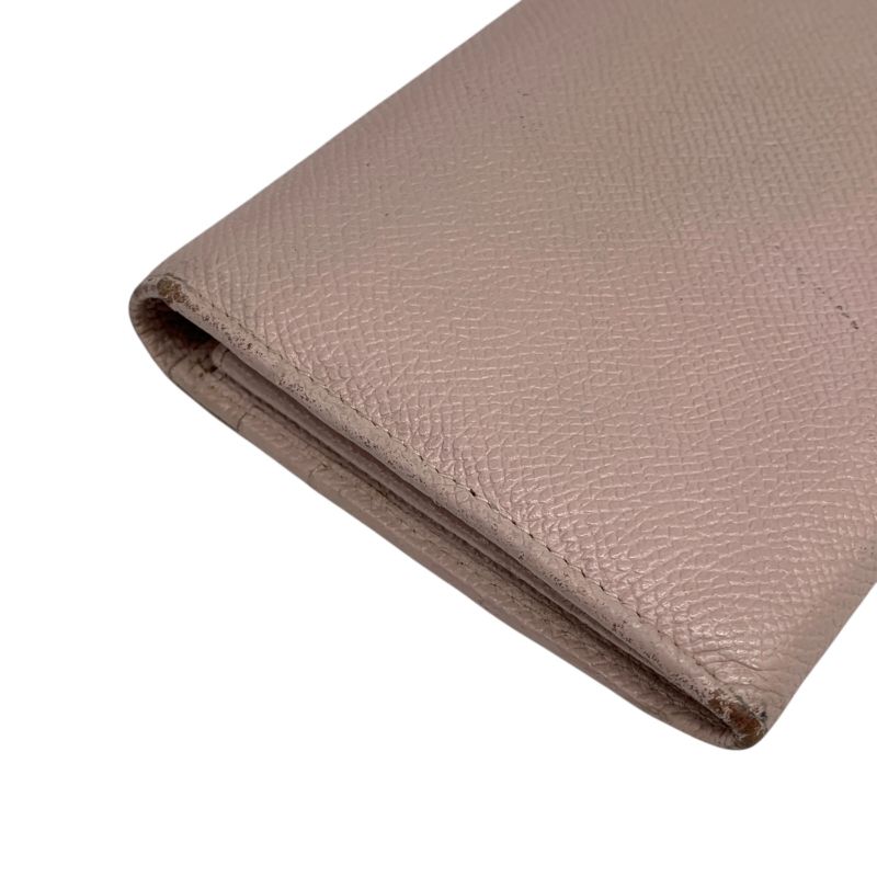 1652 Bvlgari Long Wallet Leather Pink Wallet Silver Hardware 30415