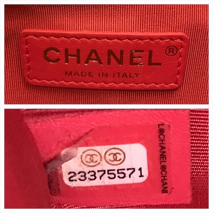 Chanel CC Logo Tweed Lambskin Chain Shoulder Bag Pink Gold