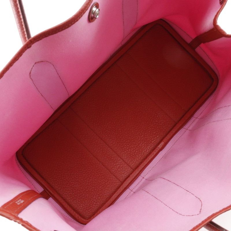 Hermes Garden Party PM Toile Officier Pink/red Y Ladies Tote Bag