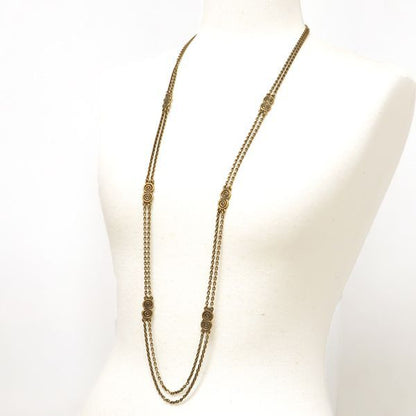 Yves Saint Laurent Necklace Long Vintage Swirl GP Yves Saint Laurent