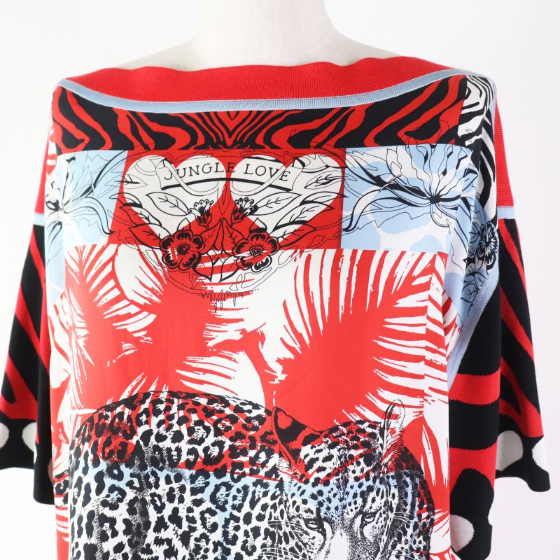Hermes 3e2827d3 Jungle LOVE Jungle Love Silk Tunic/dress Red 38 Made In Italy