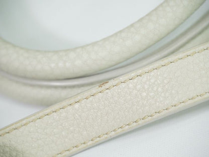 Authentic Prada Leather 2WAY Shoulder Bag Handbag Pochette Ivory Bn2694 Bag