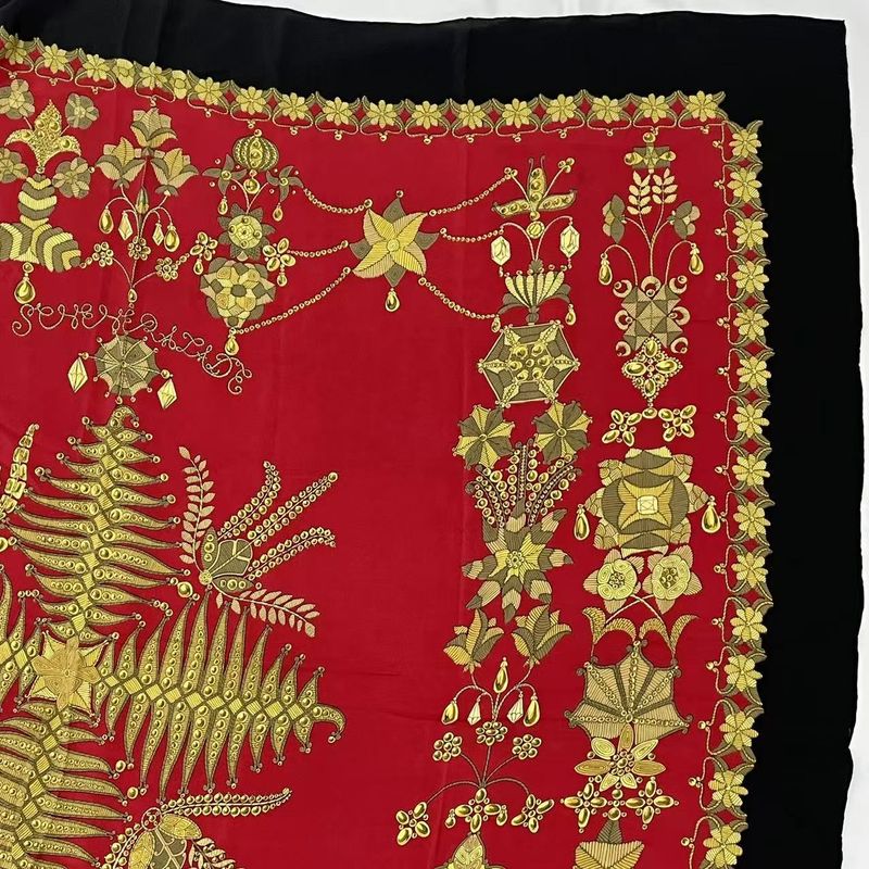 Hermes Extra-large Carre 140 Scarf Silk Scheherazade Red