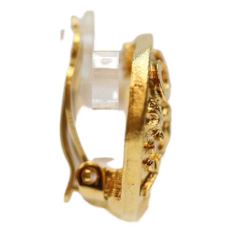 Chanel 23 Gold Lion Round Logo Earrings