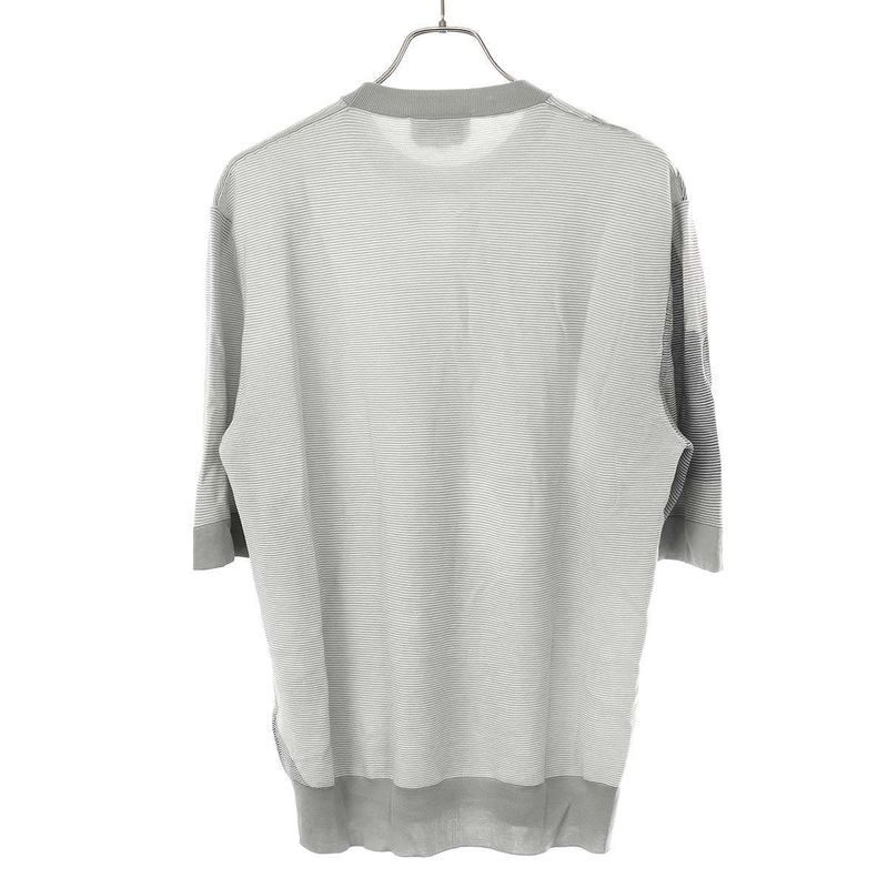 Hermes 25ss Chaîne D'ancre Big Mayon Short Sleeve Knit Sweater Gray M