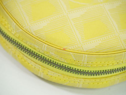 Authentic Chanel Coco Mark New Travel Line Pouch Small Pouch Nylon Yellow New