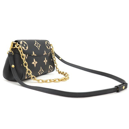 Louis Vuitton 2way Bag Favorite Nm Monogram Giant Black and Beige Gold Hardware