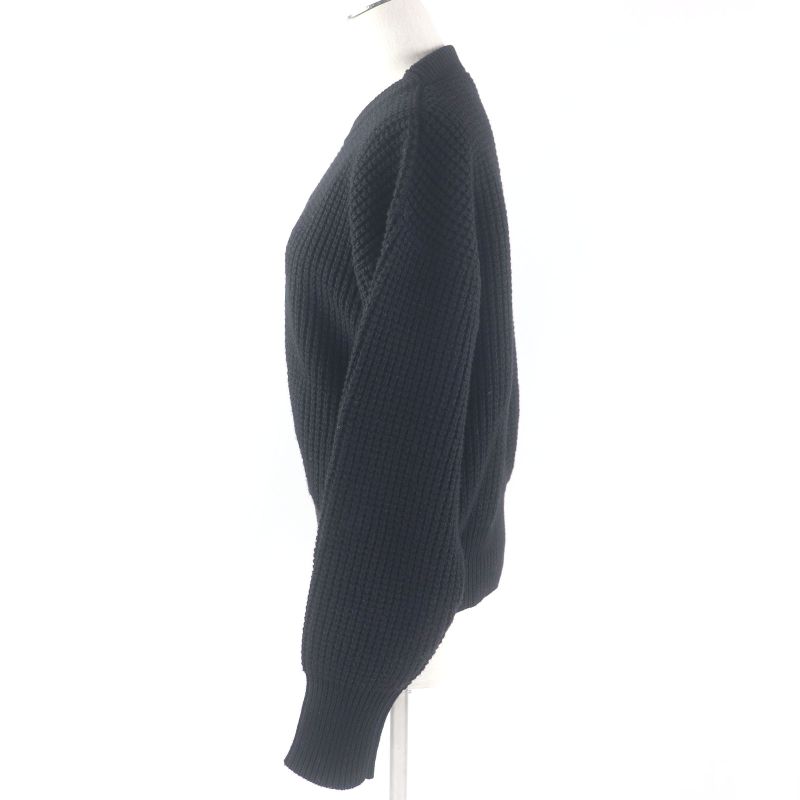 Louis Vuitton 23AW LV Street Sign Cashmere Blend Logo Patch Waffle Knit