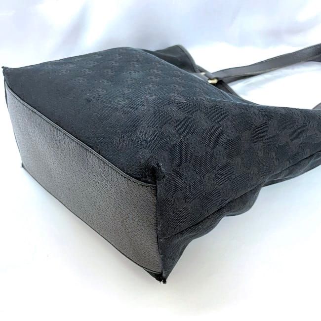 Gucci Tote Bag Black GG Canvas 153009 Light Canvas