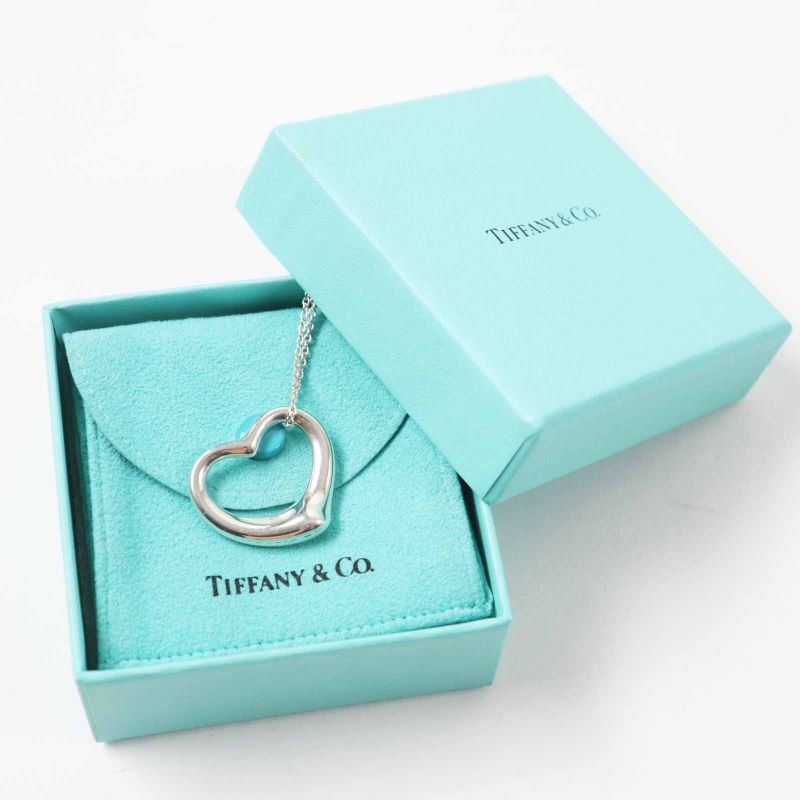 Tiffany & Co Open Heart Medium Necklace / Pendant Sv925 Silver