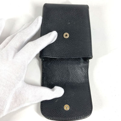 Chanel Cigarette Case CC Coco Logo A13511 Caviar Skin Black