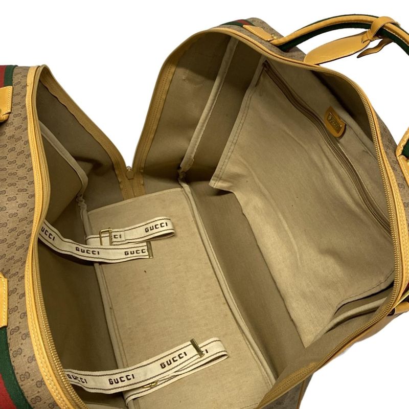 Gucci Boston Bag Old Guccisherry 1239 Beige X Light Brown X Multi Leather