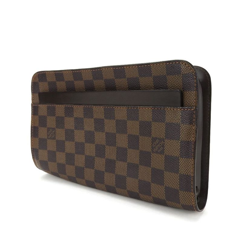 Louis Vuitton Clutch Bag Second Bag Saint Louis N51993 Damier Ebène Leather For