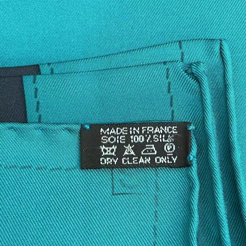 Hermes Carre 90 Monsieur ET Madame All-over Silk Scarf Blue