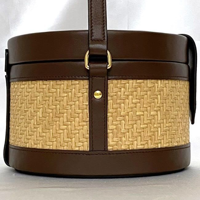 Celine Tambour Shoulder Bag Beige Brown
