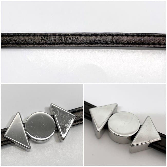 Prada Bracelet Black NERO Excellent Condition M Size Saffiano Leather