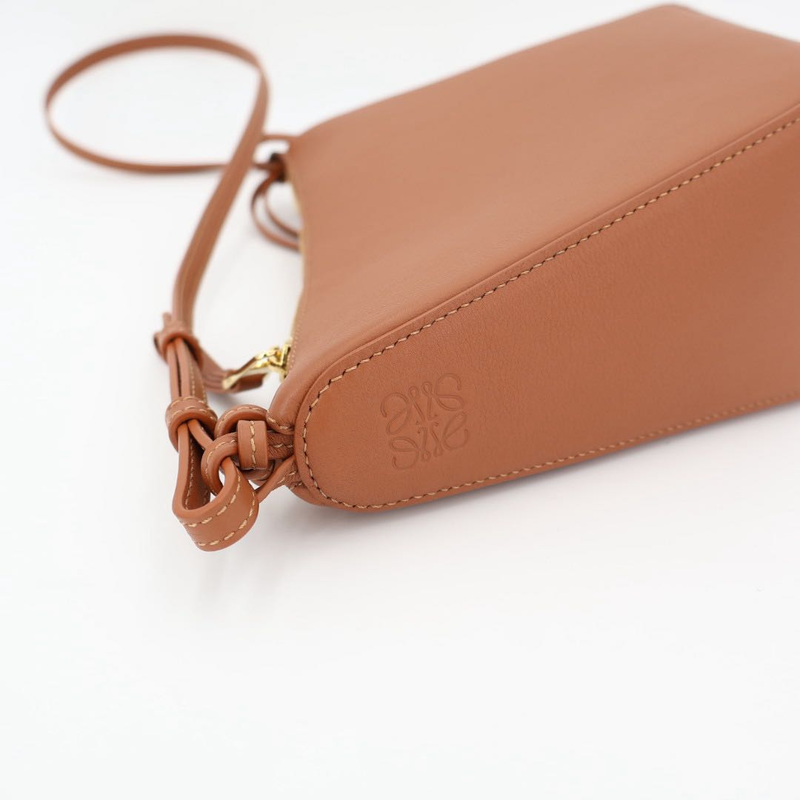 Loewe Hammock Hobo Bag Mini 2 Way Bag Leather Tan Brown