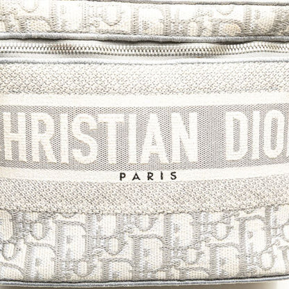 Dior Oblique Travel Vanity Vanity Bag Handbag Gray White Canvas Women's Dior