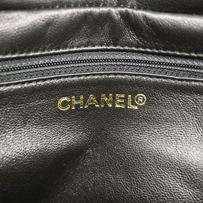 Chanel Handbag Matelasse Chain Caviar Skin Black Gold Hardware Women