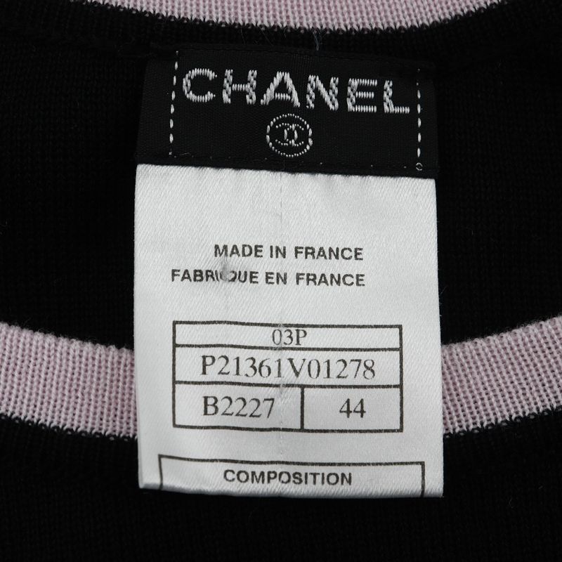 Chanel Sport Line Summer Knit P21361v01278 Cotton Black/pink 03P Ladies Short