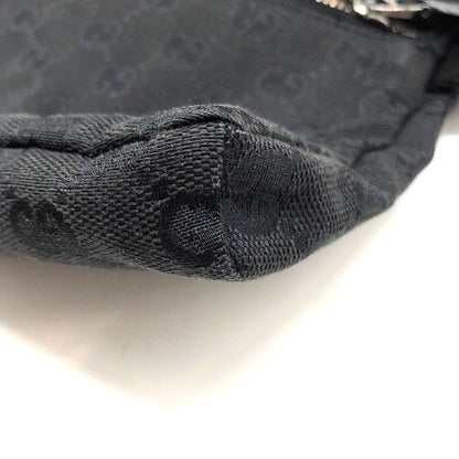 Gucci Body Bag Waist Pouch 28566 GG Canvas Black Zipper Opening Difficulty