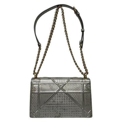Dior/christian Dior Shoulder Bag Diorama Silver Chain Shoulder Leather