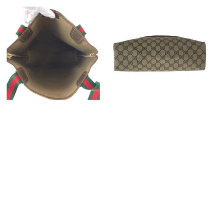 Gucci Old Gucci Sherry Line Beige Red Green GG Supreme Canvas 39 02 003 Tote