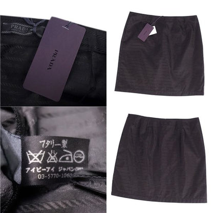 Prada Skirt Short Skirt Tight Skirt Logo Pattern Nylon Bottoms Women's