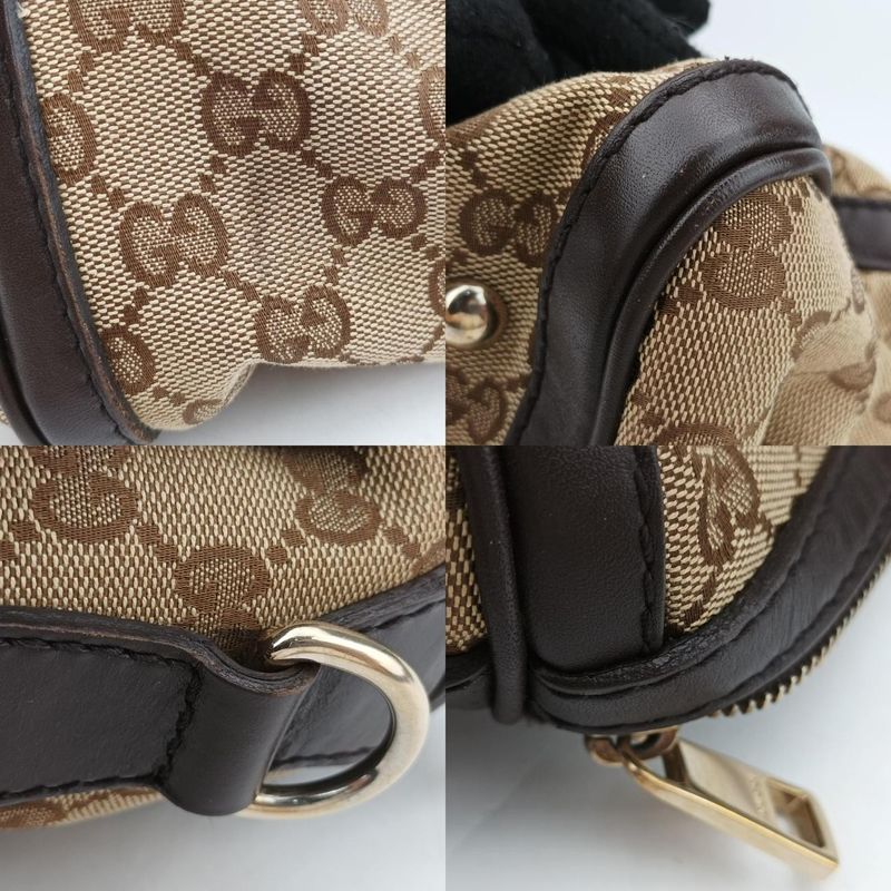 Guccisherry Line Beige And Green And Red Canvas And Leather 247205g010955325