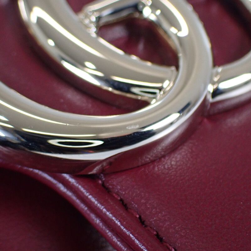 Gucci GG Marmont Mini Shoulder Bag 446744aadpj6207 Leather Rosso Ancora