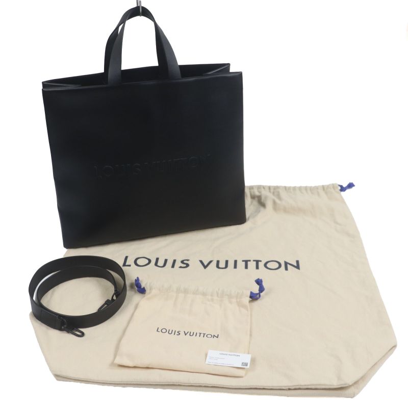 Louis Vuitton M13979 Shopper Tote MM Logo Design Cowhide Leather 2WAY Tote Bag