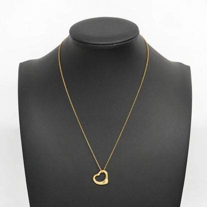 Tiffany & Co Necklace Open Heart 18K Yellow Gold Yellow Gold Ladies