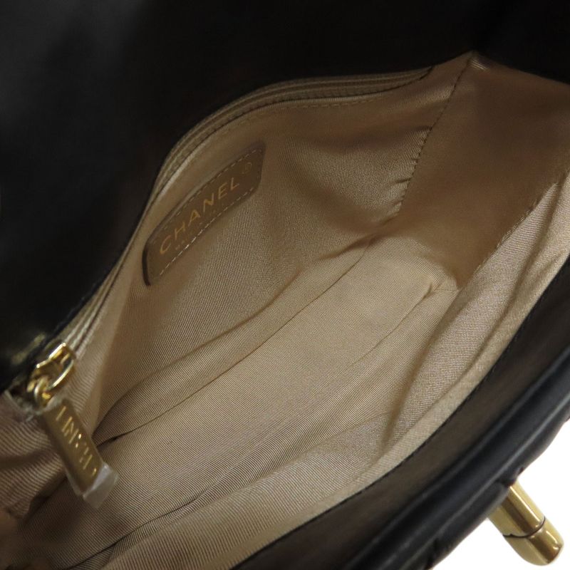 Chanel Matelasse 2WAY Gold Hardware Handbag Calf Women