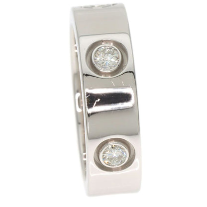 Cartier Love Ring Full Diamond #50 Ring - 18K White Gold Ladies