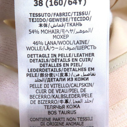 Gucci 22AW 675606 Bermuda Pants Mohair Wool Hem Belt Design Shorts Pink Beige