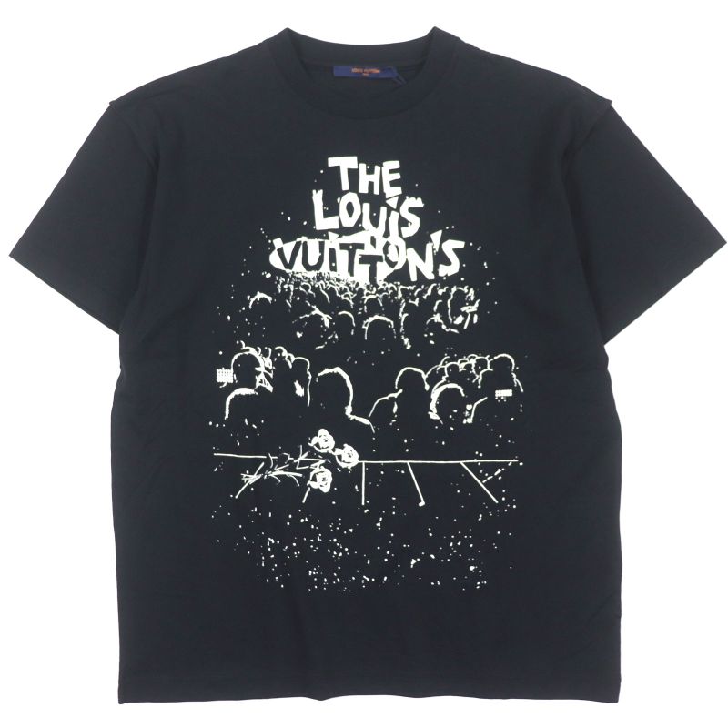 Louis Vuitton 23ss 100% Cotton LV Concert Print Inside Out Short Sleeve Black