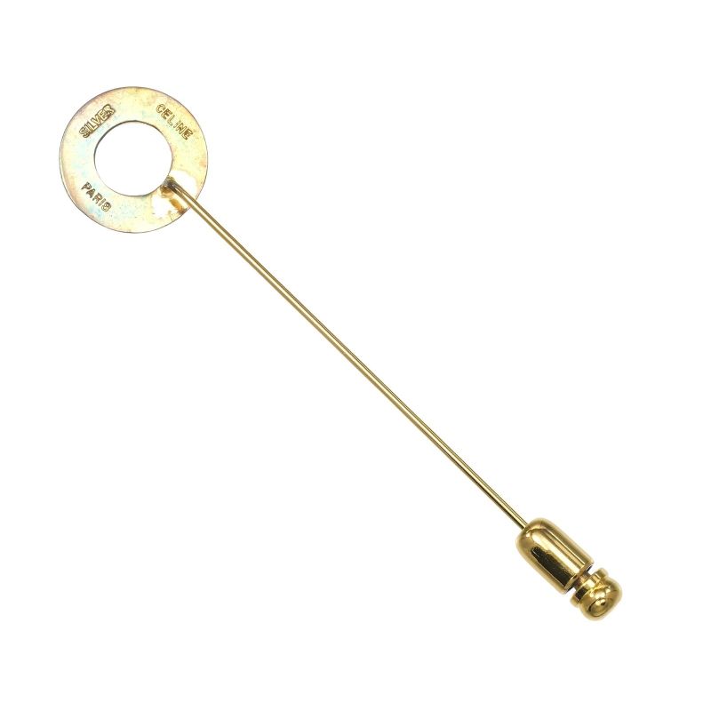 Celine Pin Brooch Gold Plated Ladies 3.1g Brooch
