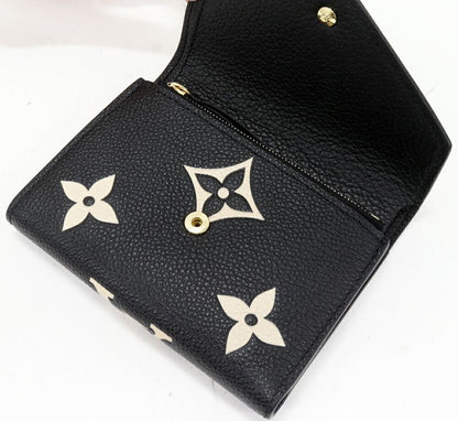 Louis Vuitton Trifold Wallet With Coin Purse Bicolor Monogram Empreinte Black X