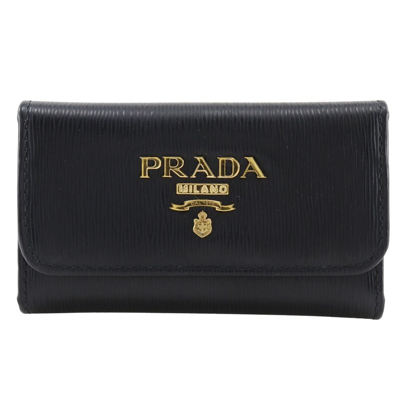 Prada Logo Hardware 6-rib Leather _ Key Case