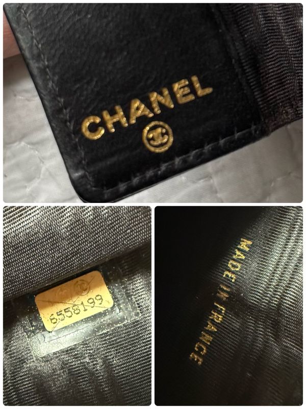 Chanel Black Caviar Skin 6-Ring Key Case Coco Mark Decacoco Box with Authenticit