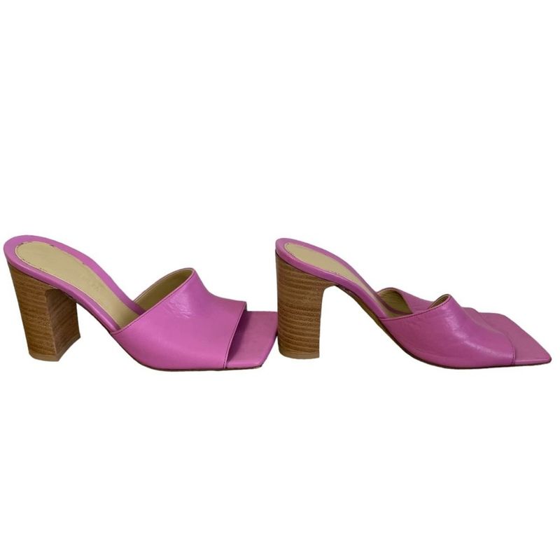 Good Bottega Veneta Leather Open Toe Square Toe Sandals Mules 35 Approx 22cm