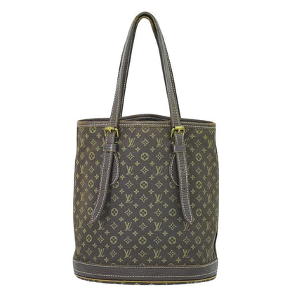 Authentic Louis Vuitton LV Bucket PM Monogram Mini Lin Shoulder Bag Tote Bag
