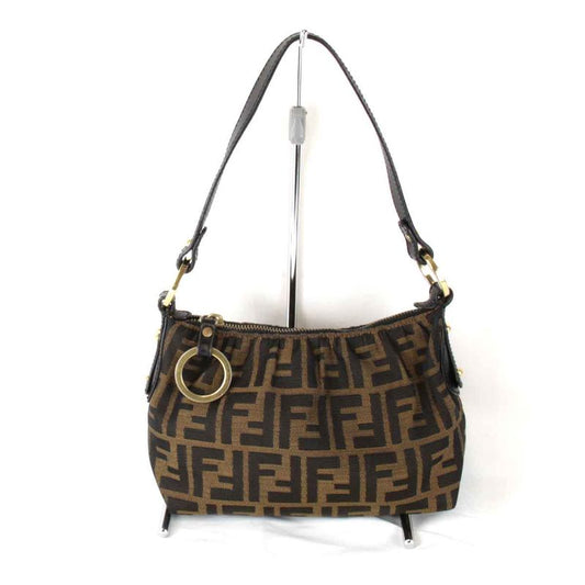 Fendi Zucca 8br354 Shoulder Bag Canvas Brown