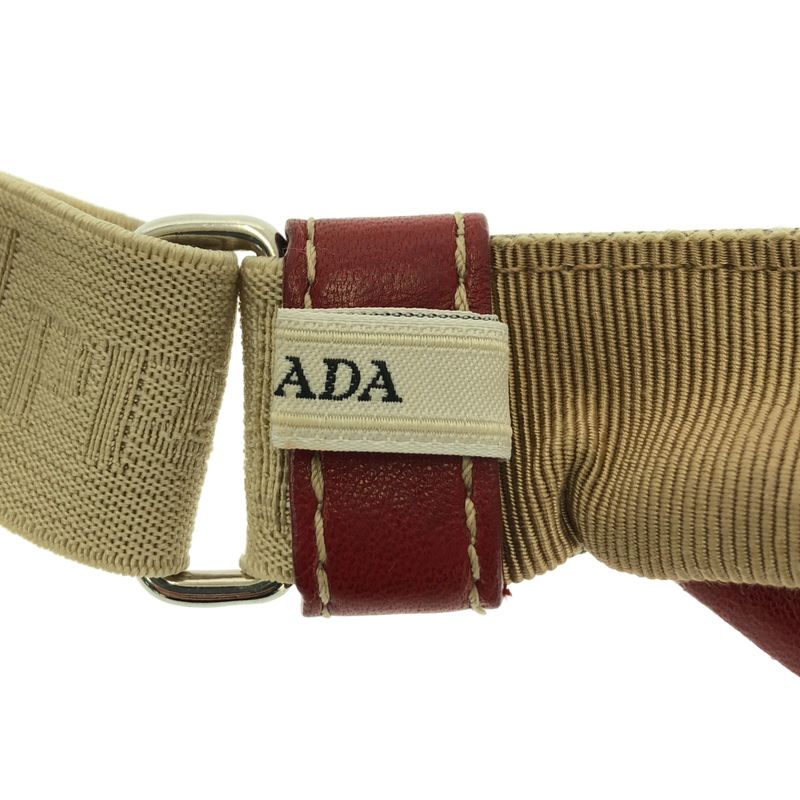 Prada - Canvas Jacquard Sun Visor - M - Beige Red - Women's