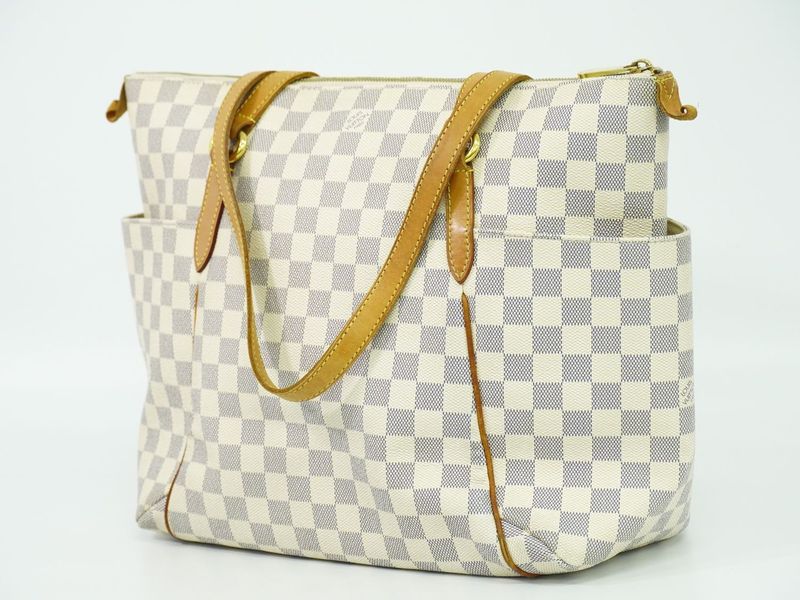 Authentic Louis Vuitton LV Old Shape Totally MM Damier Azure Shoulder Bag Tote